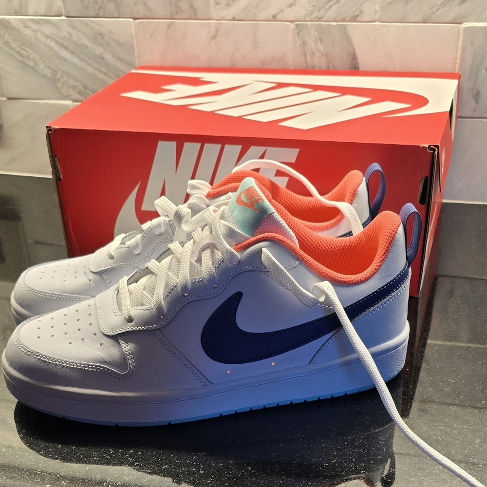 NIB Nike White and Blue Sneakers - Picture 2 of 8